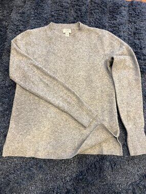 J.Crew Extra Soft Wool Blend Sweater Grey Crewneck - Size Small